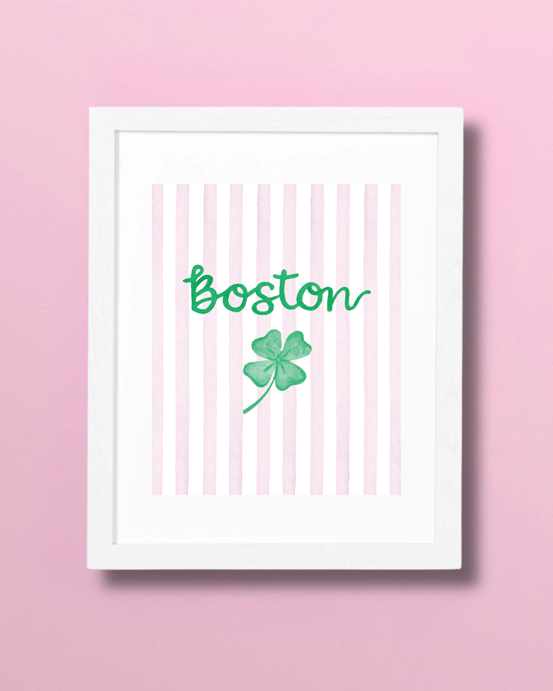 Boston 4 Leaf Clover Art Print