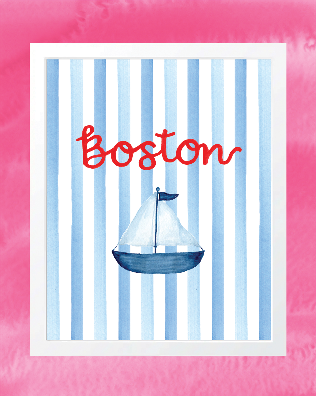 Boston Sailboat Art Print