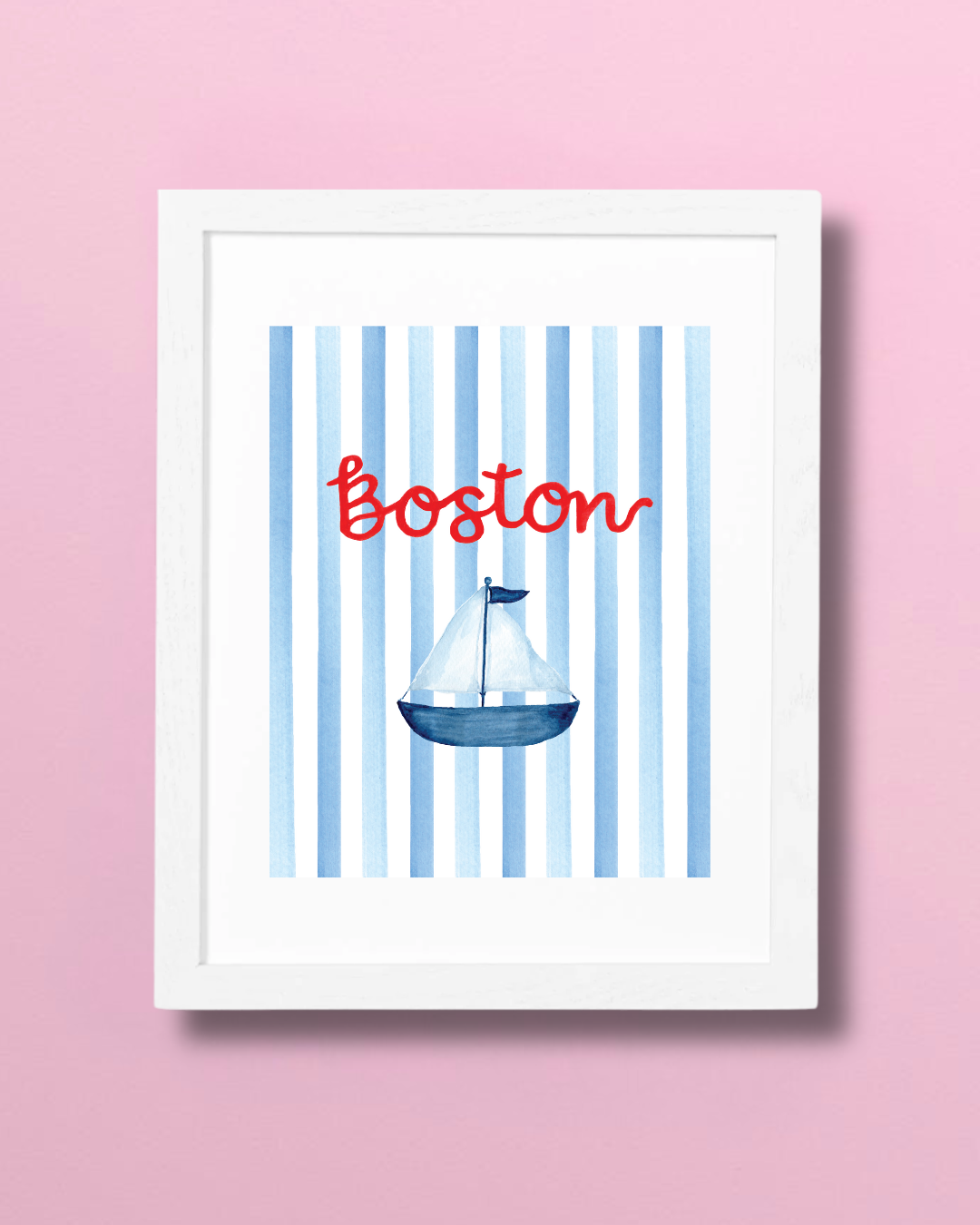 Boston Sailboat Art Print