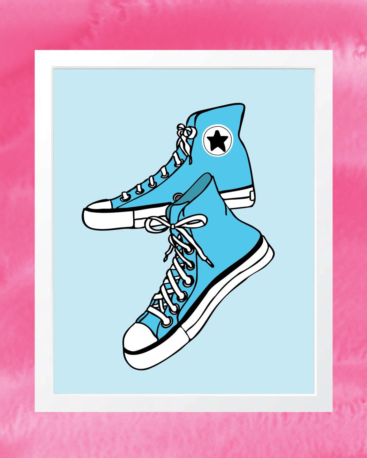 Blue Sneaker 8x10 Art Print