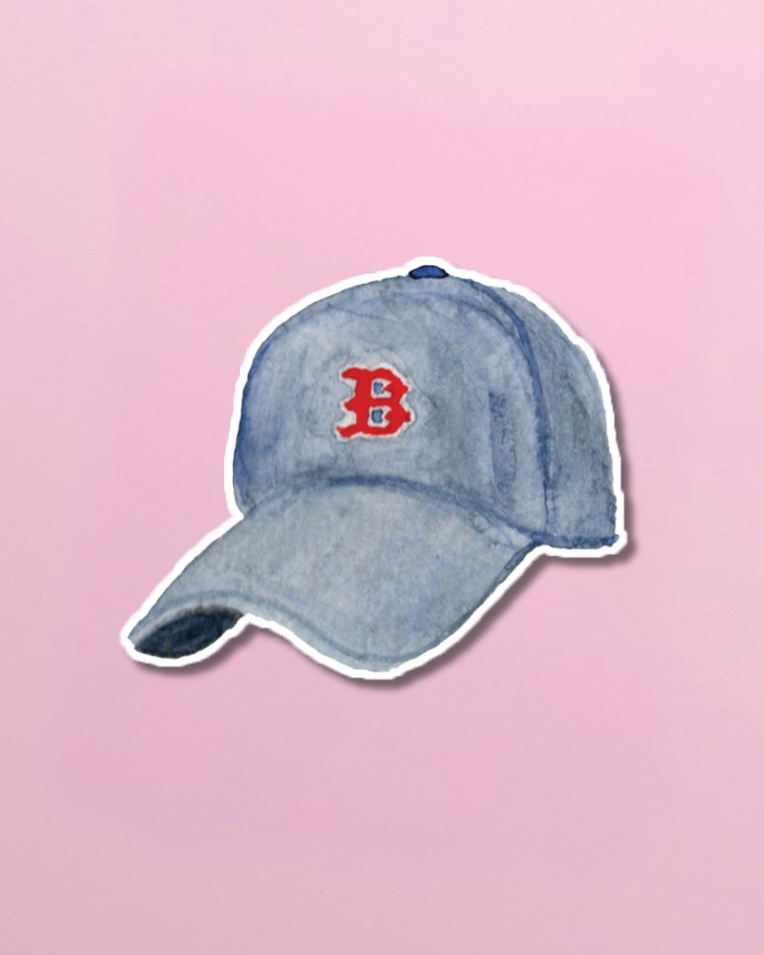 Boston Sox Hat Sticker