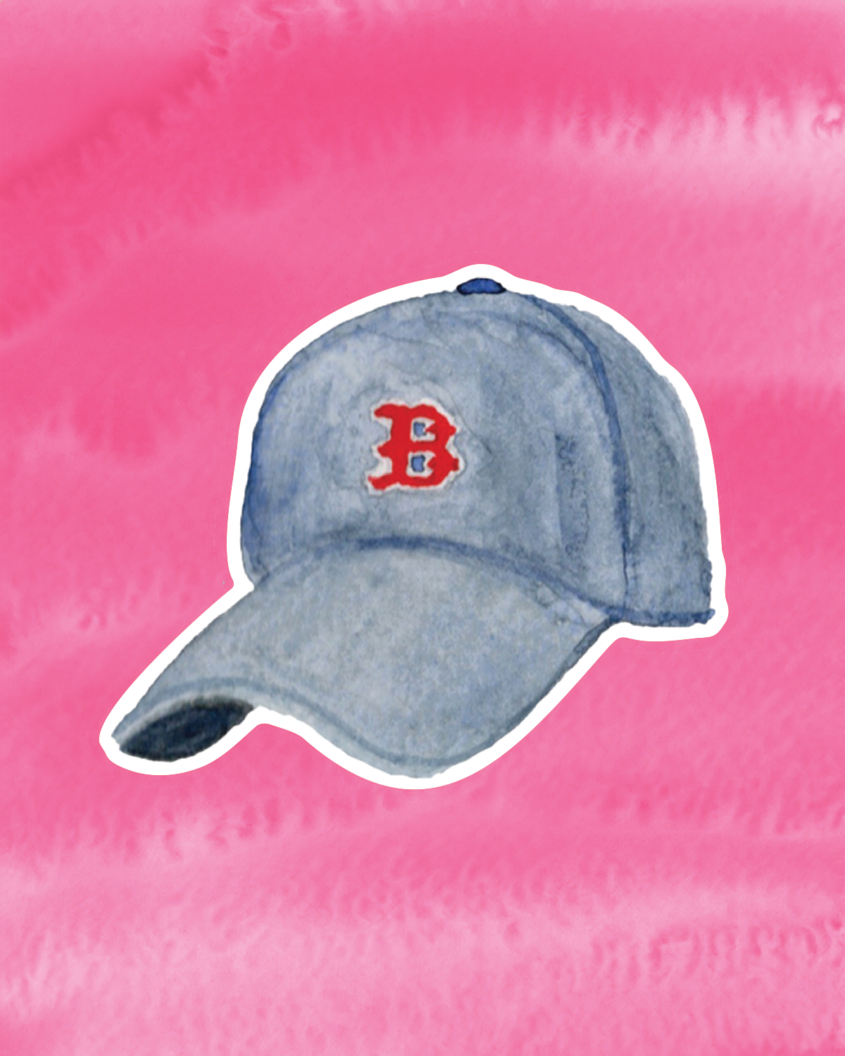 Boston Sox Hat Sticker