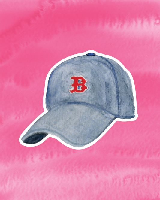 Boston Sox Hat Sticker