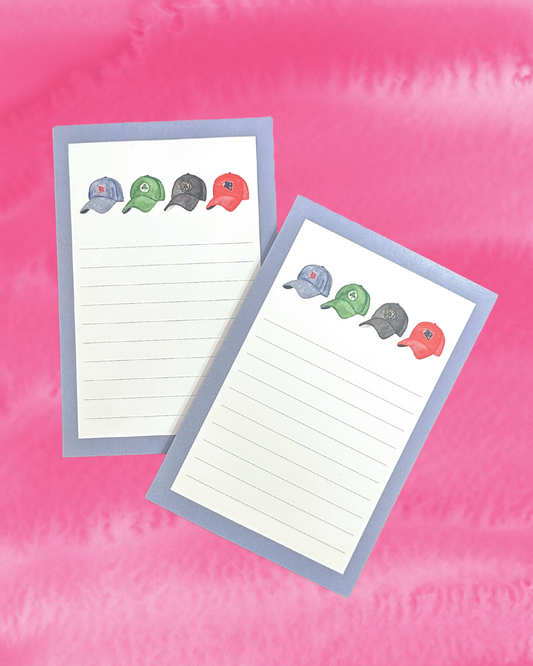 Boston Sports Hats Notepad
