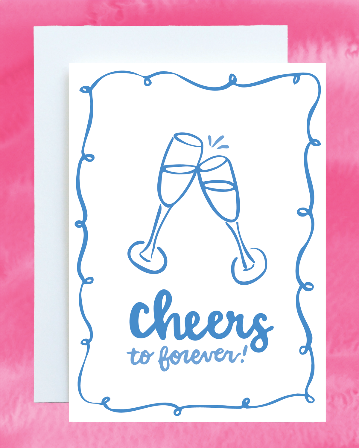 "Cheers to Forever!" Wedding & Engagement Card