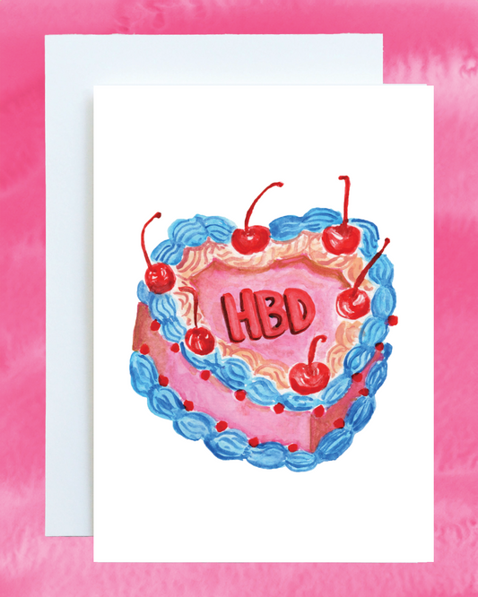 Vintage Cake Birthday Card