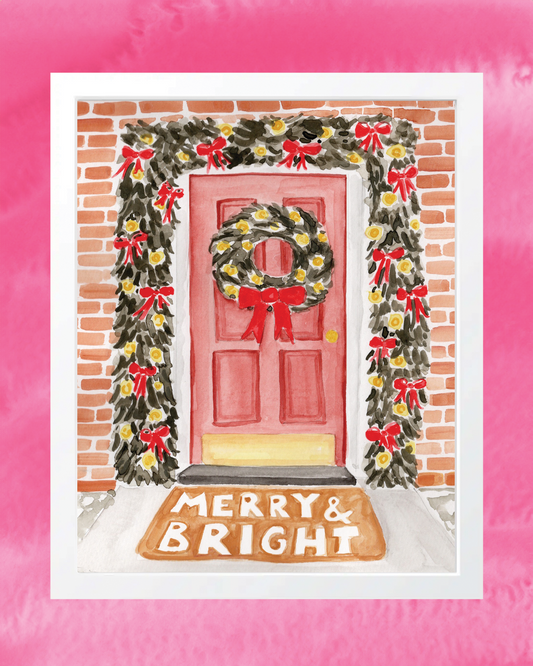 Merry & Bright 8x10 Holiday Art Print