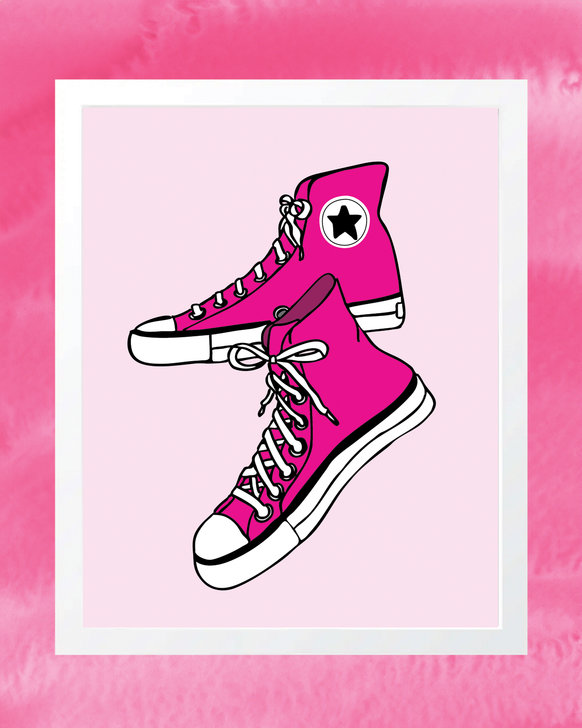 Pink Sneaker 8x10 Art Print